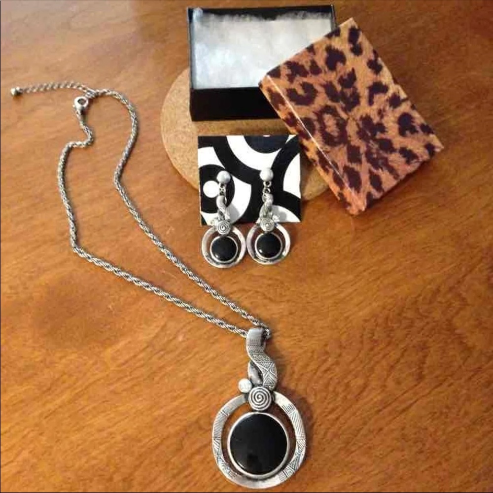 Greek Earring & Necklace Set
